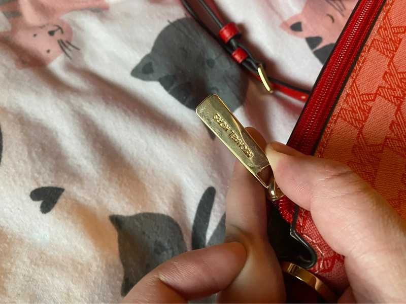 Torebka MK Michael Kors Md Satchel Camilla czerwona - gwarancja !!