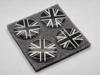 Dekielki felg Mini Cooper 4x56mm 3D uniwersalne UK GB Union Jack Wielk