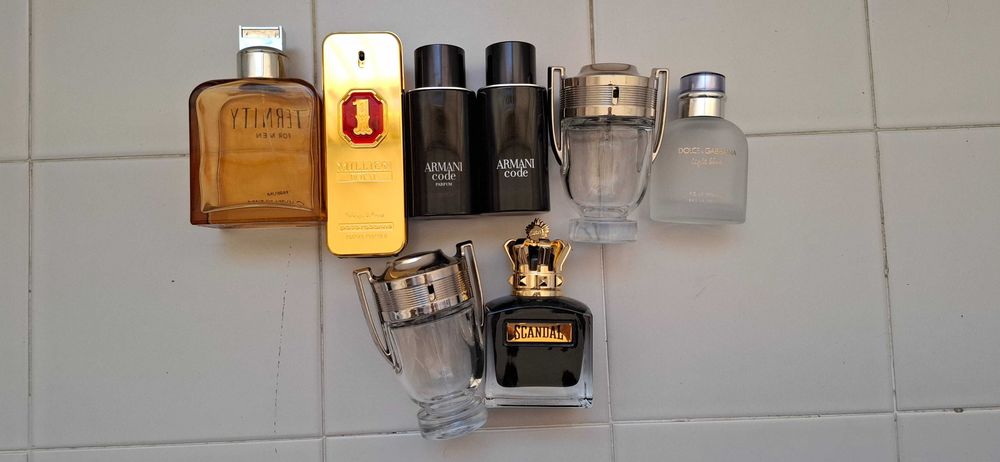 9 Frascos de Perfumes Originais (Armani,Paco Rabanne,Scandal,CK,D&G)
