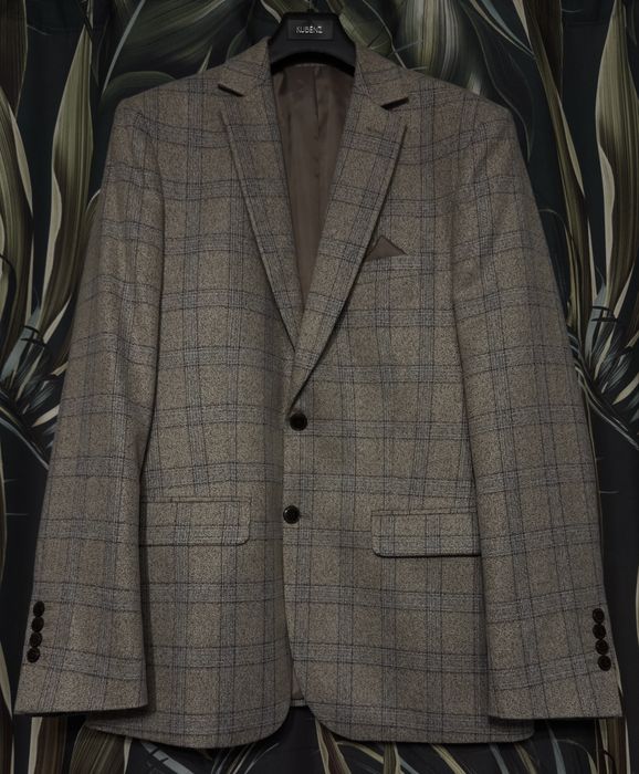 Kubenz Garnitur w kratę 176/48 - elegancki, idealny na studniówkę