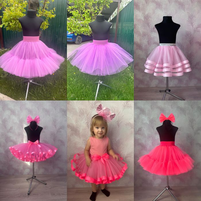 Фатинова спідниця в наявності червона рожева льодяник блакитна біла