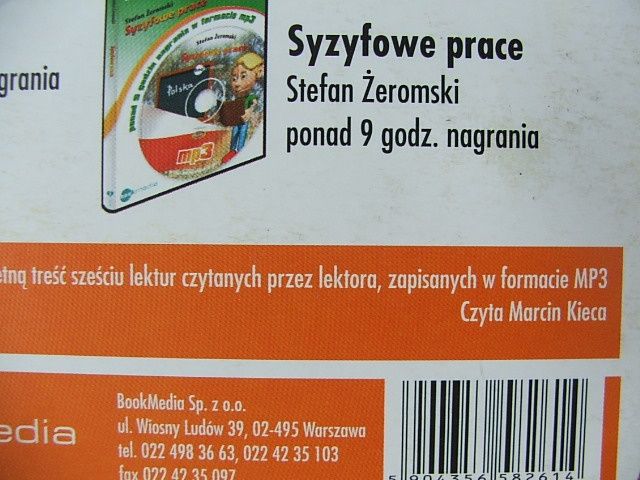 MP 3 Audiobook, Krzyżacy, Pan Tadeusz, Lalka, W pustyni ..,Syzyfowe,