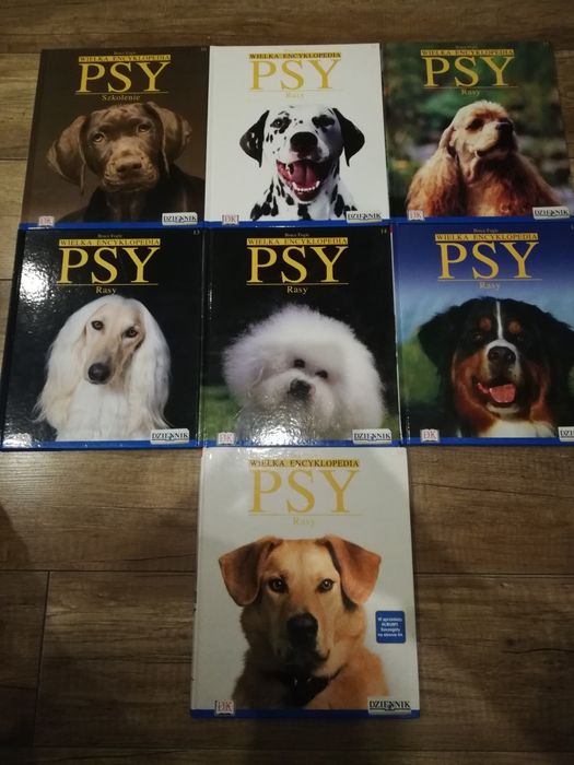 Wielka encyklopedia psy, rasy, 16 książek