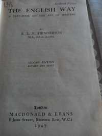 The english way Henderson wyd z 1947 r w Londynie