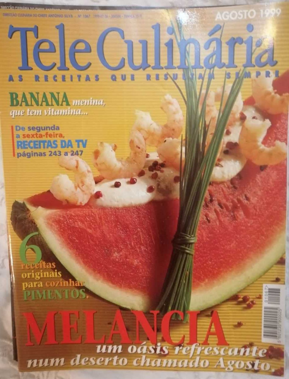 Tele Culinária e Doçaria - 8 revistas com 25 anos - 1998.99 LOTE 6