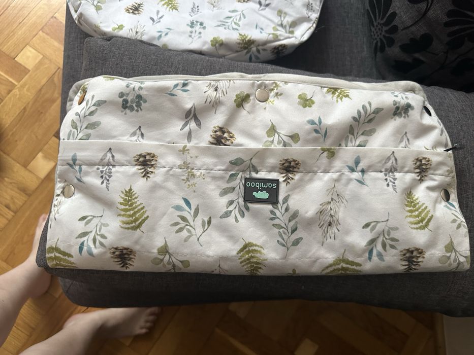 Zestaw Śpiworek +mufka SUPERB Eskimo Leśny Srebrny Samiboo.