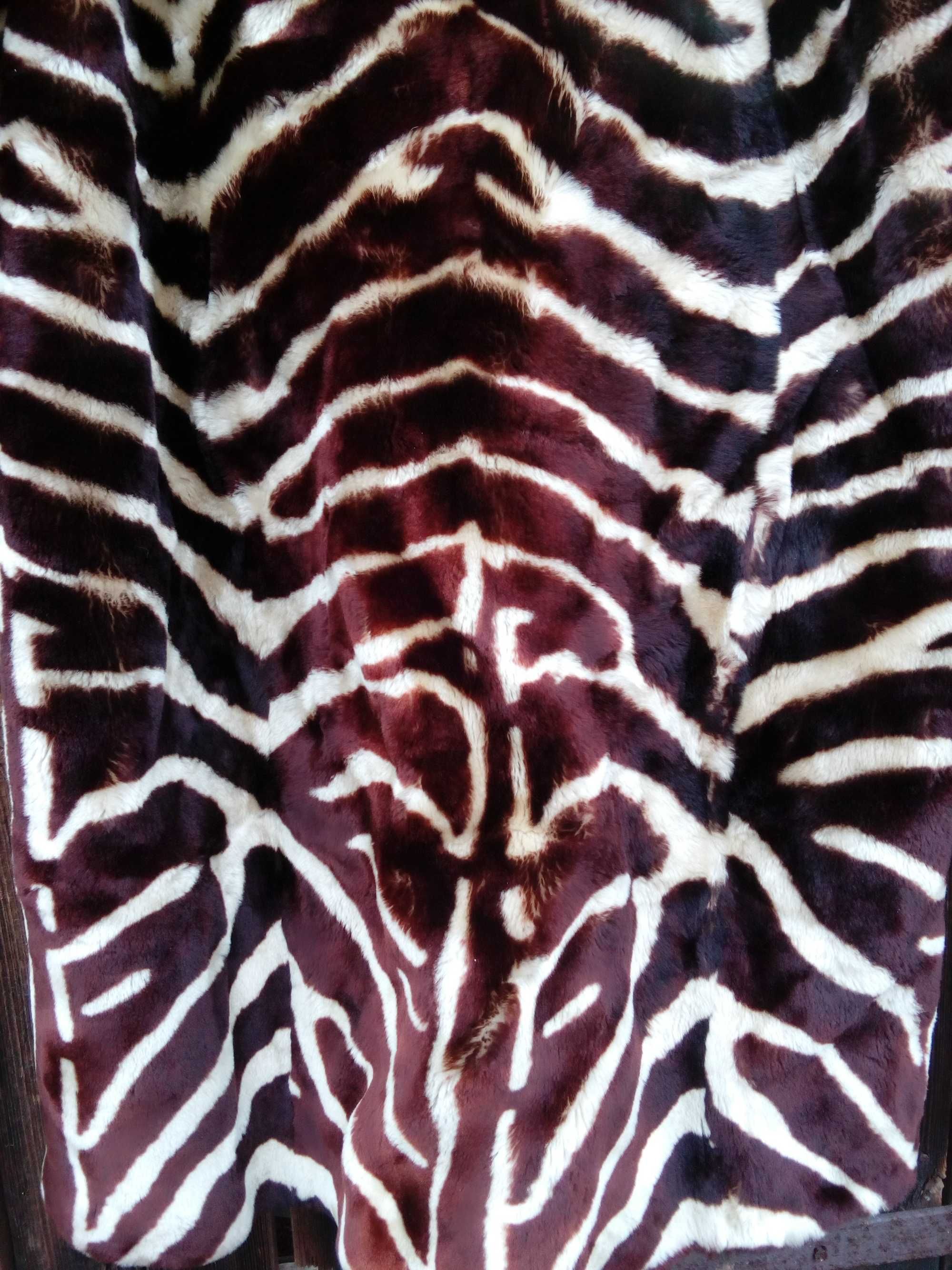 Futro tygrys malowane zwierzęcy wzór. Kożuch, płaszcz. Unikat! Piękne!
