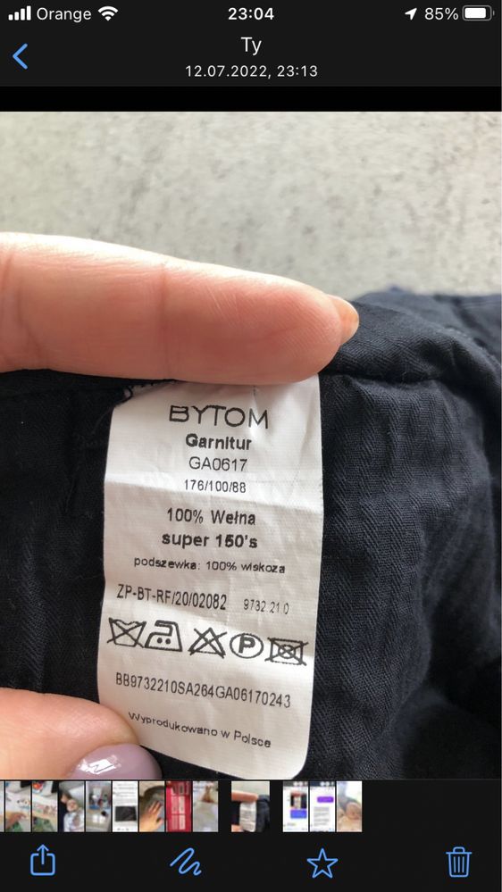 Marynarka 100 % welna 150’s dobra jakosc!
