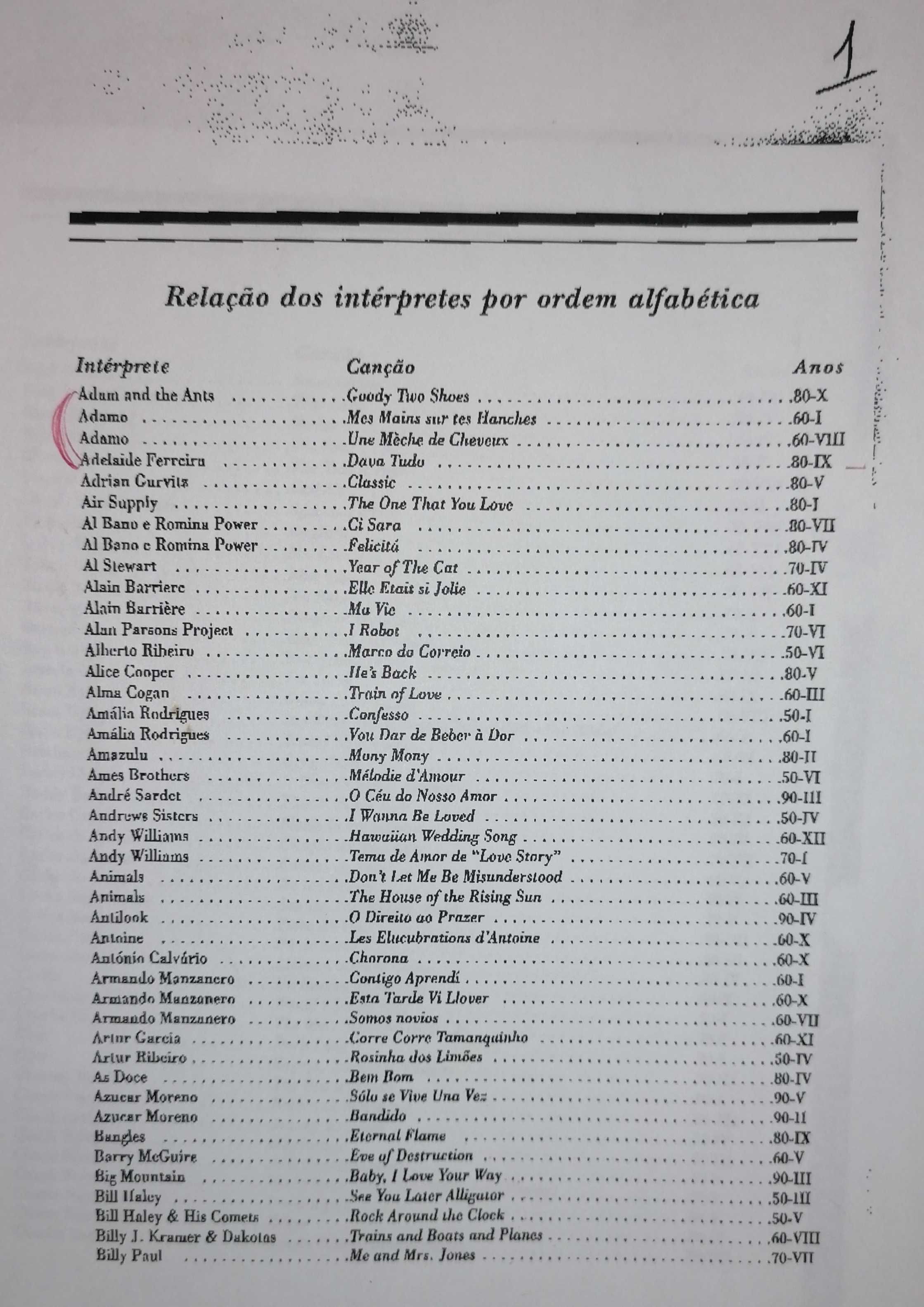 Compilação de grandes autores e intérpretes