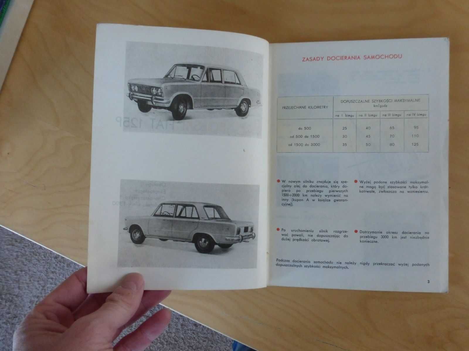 UNIKAT Polski Fiat 125P Instrukcja obsługi. 1967 PRL