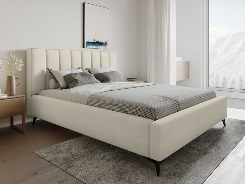 Łóżko Sypialniane z pojemnikiem + stelaż metalowy Berlin PRODUCENT