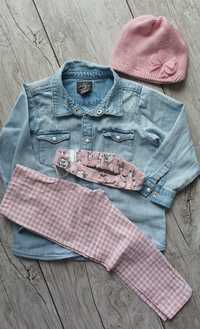 Koszula jeansowa dla dziewczynki H&M 92 plus dodatki