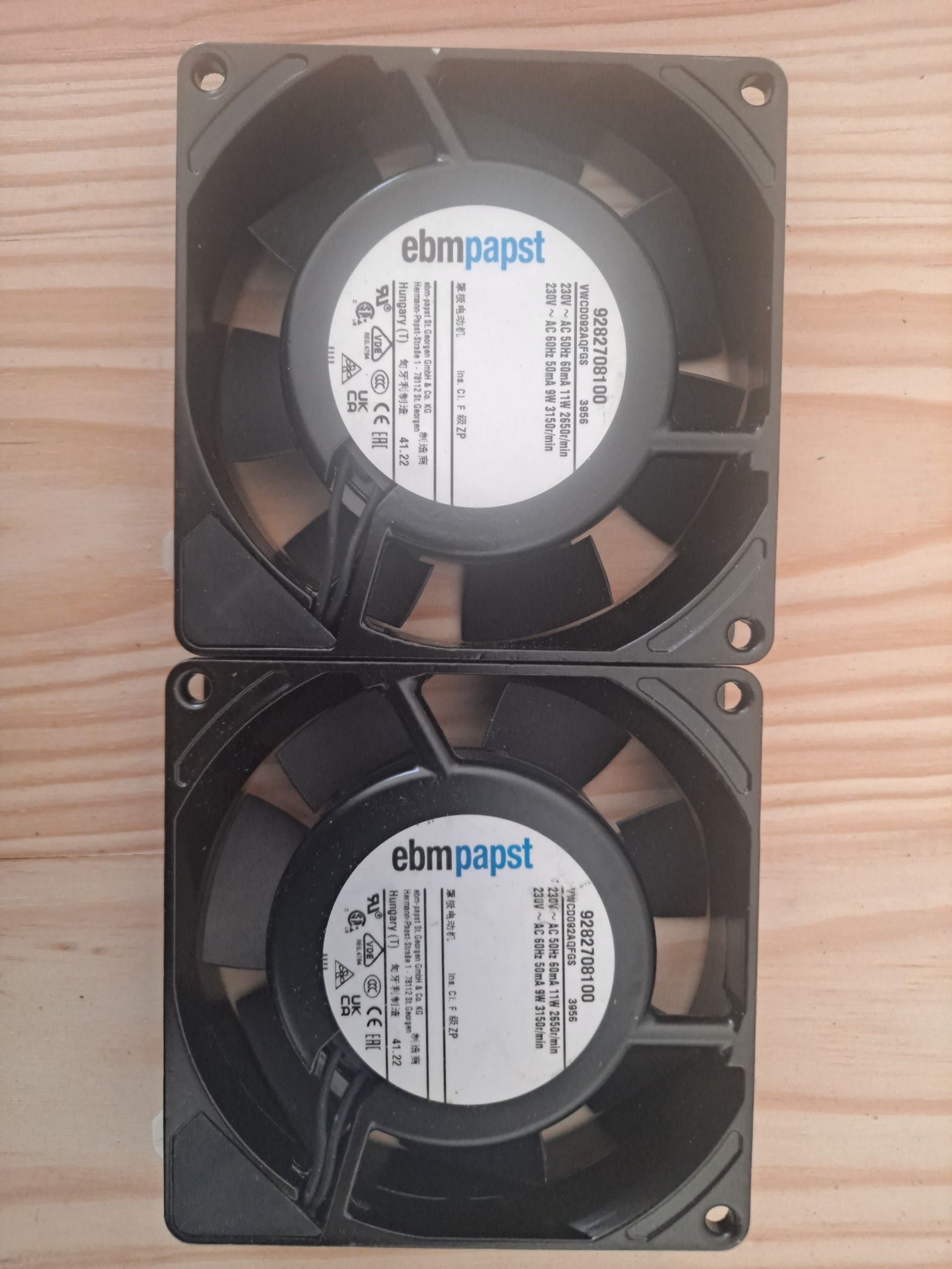 Dois (2) Ventiladores Axial EBMPAPST 3956