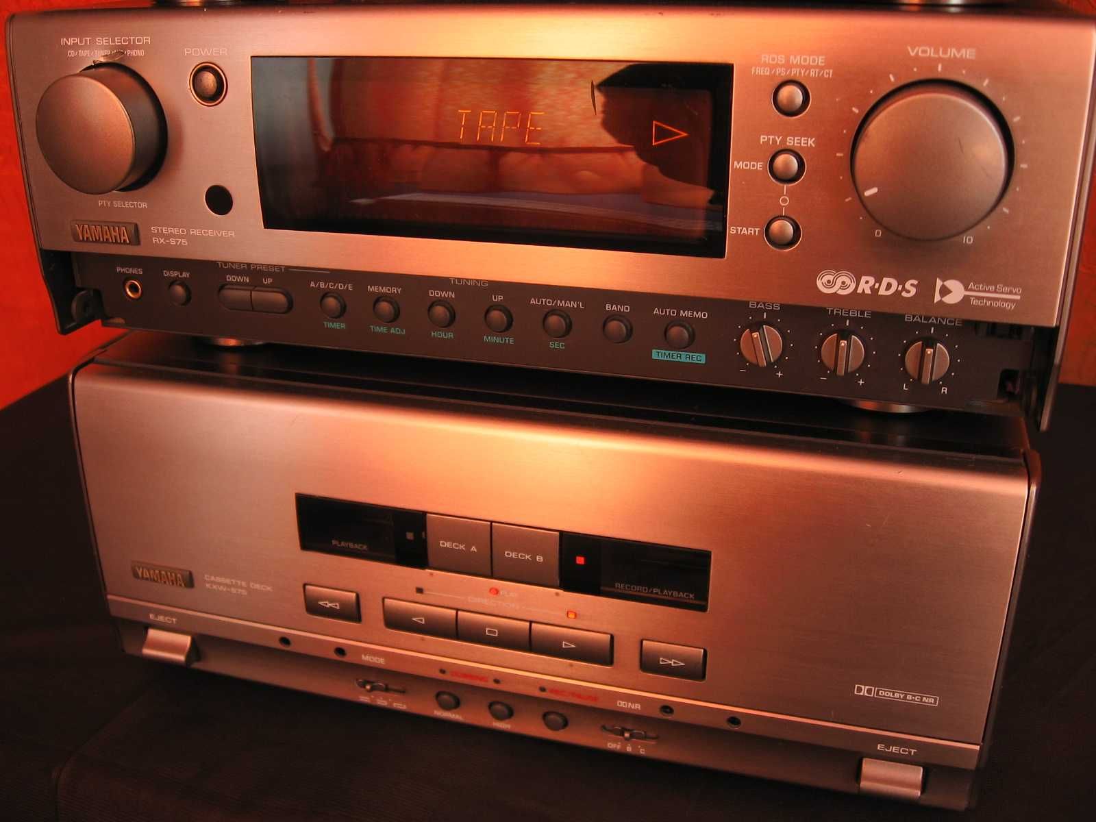 WIEŻA YAMAHA S75 wzmacniacz amplituner Deck radioRDS TYTAN