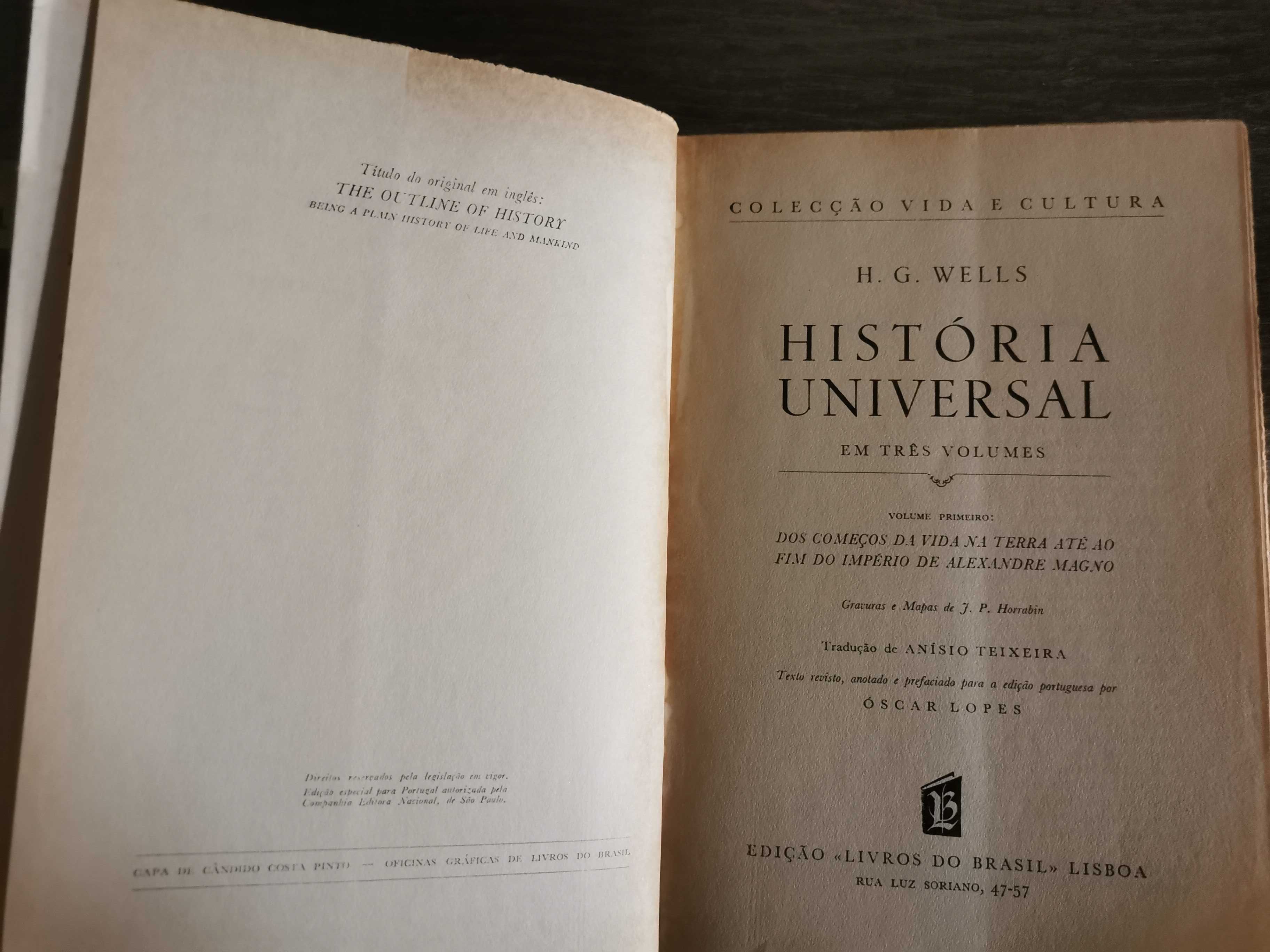 História Universal Vols I, II, III – H. G. Wells