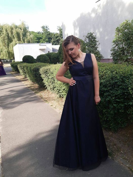 Сукня  випускна синя