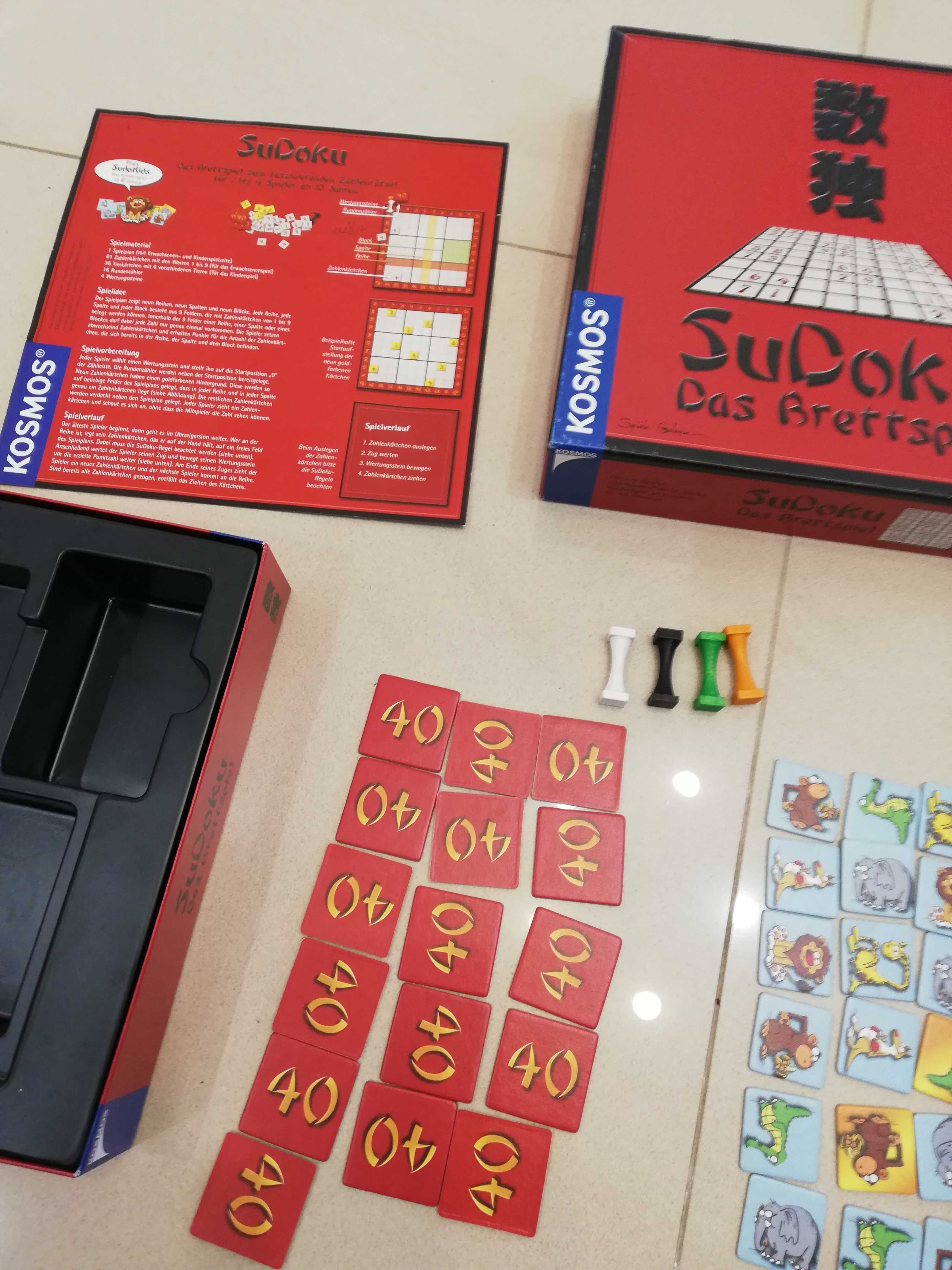 Gra Planszowa Sudoku Kosmos zwierzęta i cyfry 6+
