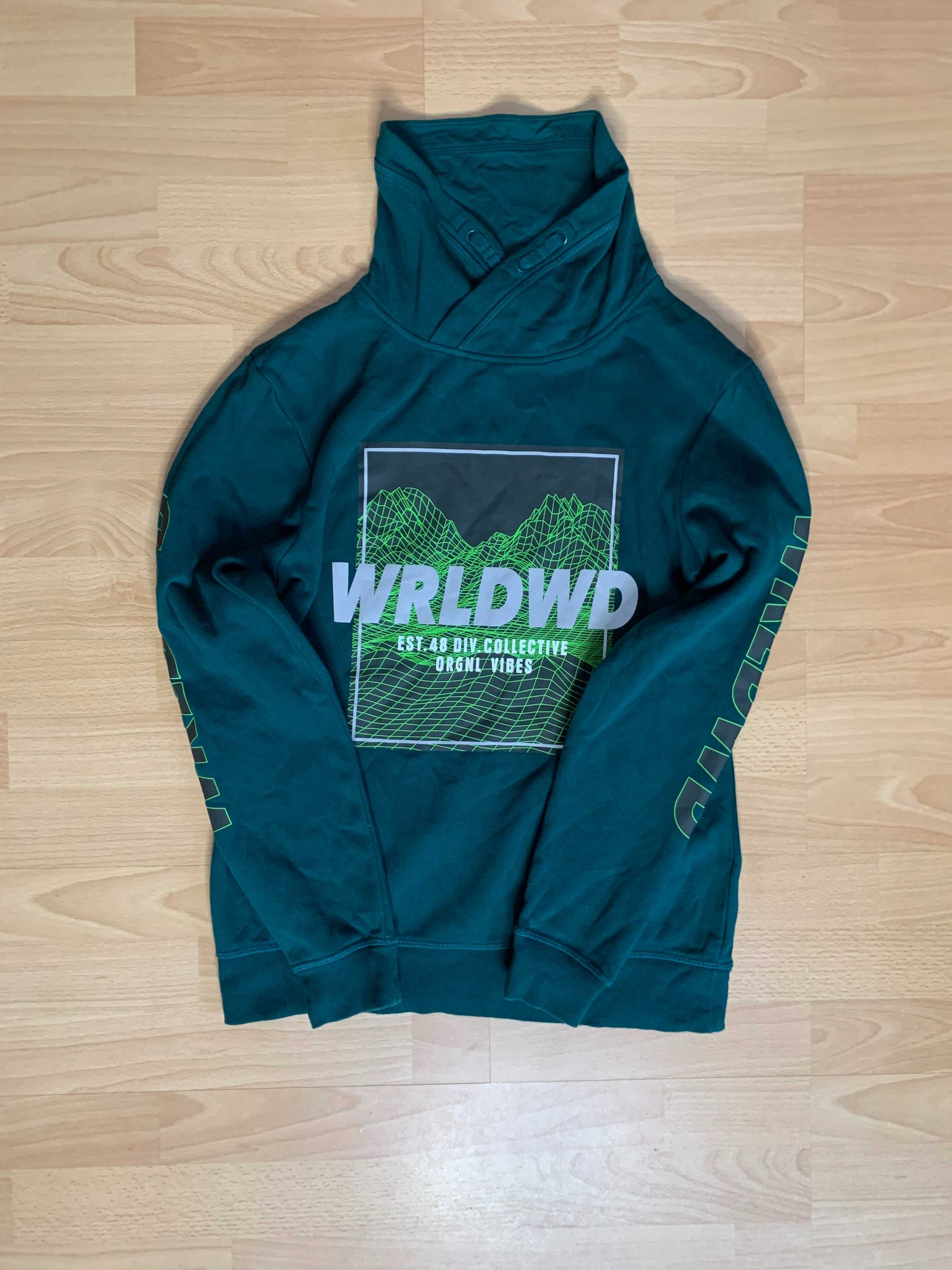Bluza komin H&M butelkowa zieleń