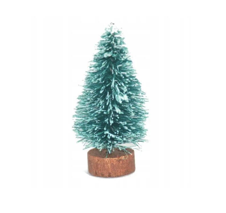 Choinki zielone mini zestaw choinek na pniu 3szt 6cm 9cm 12cm