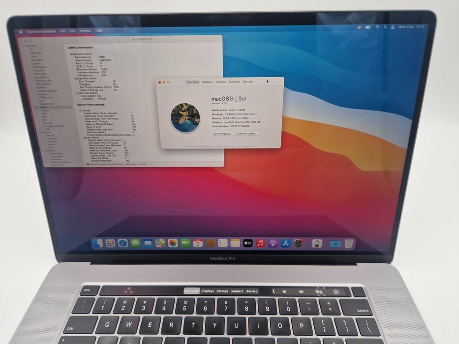 2019 MacBook Pro A2141 16" / i7-9750H / 16 GB / 512 GB / Touchbar