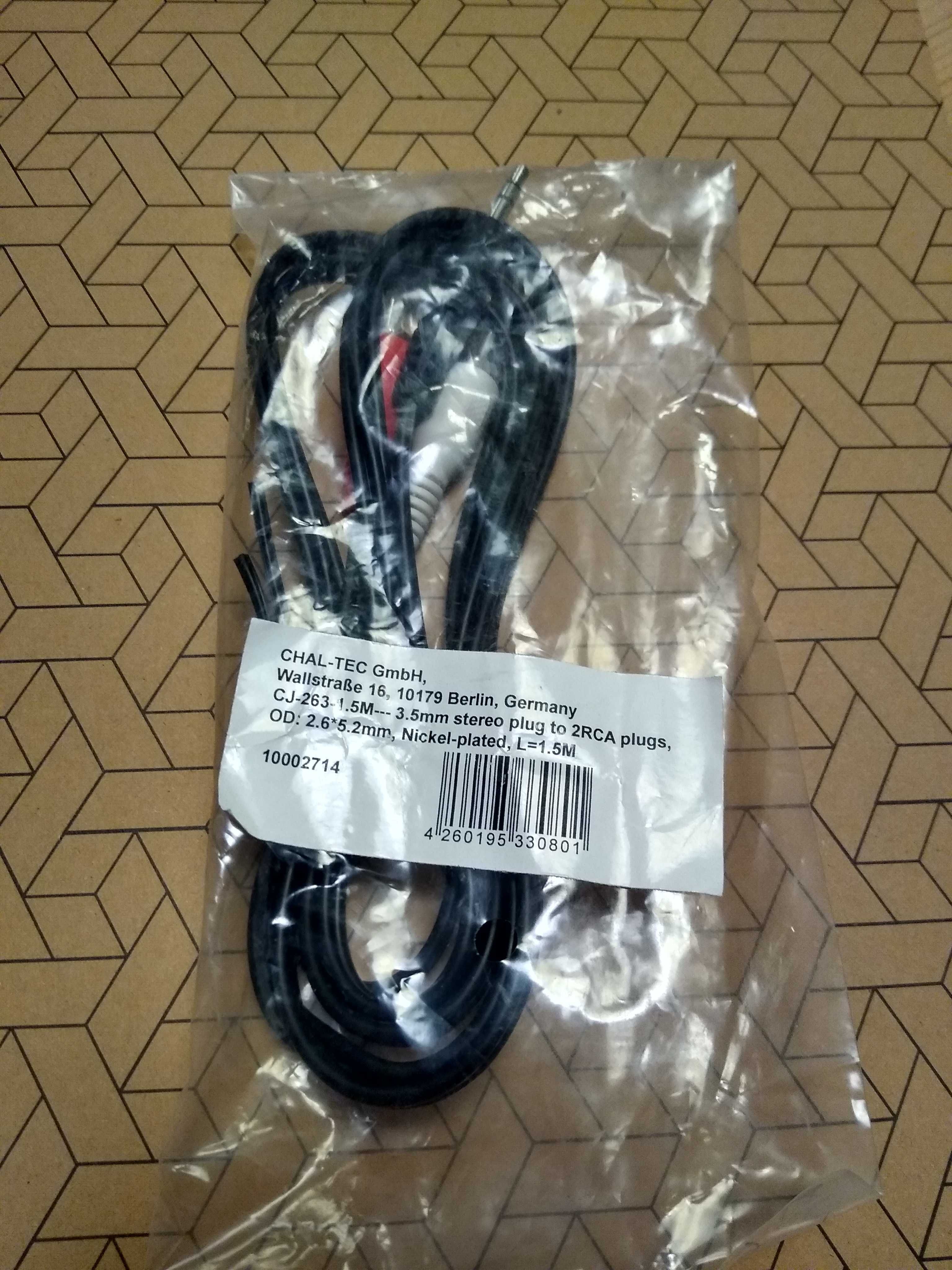 kabel jack 3,5mm stereo do 2RCA chinch 150cm