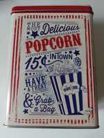 Retro puszka metalowa Popcorn styl Amerykański
