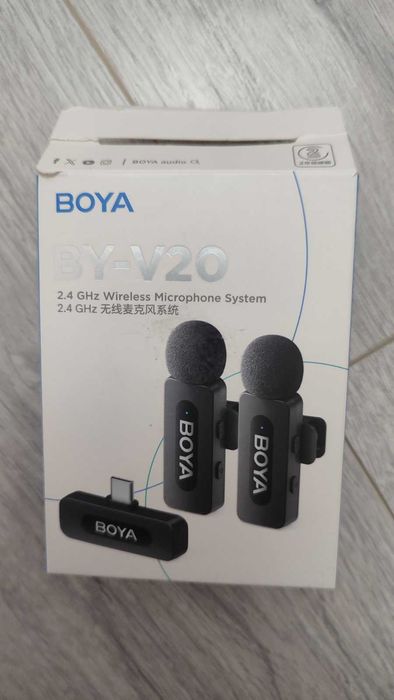 Професійний мікрофон Boya (BY-V20) usb-c, подвійний