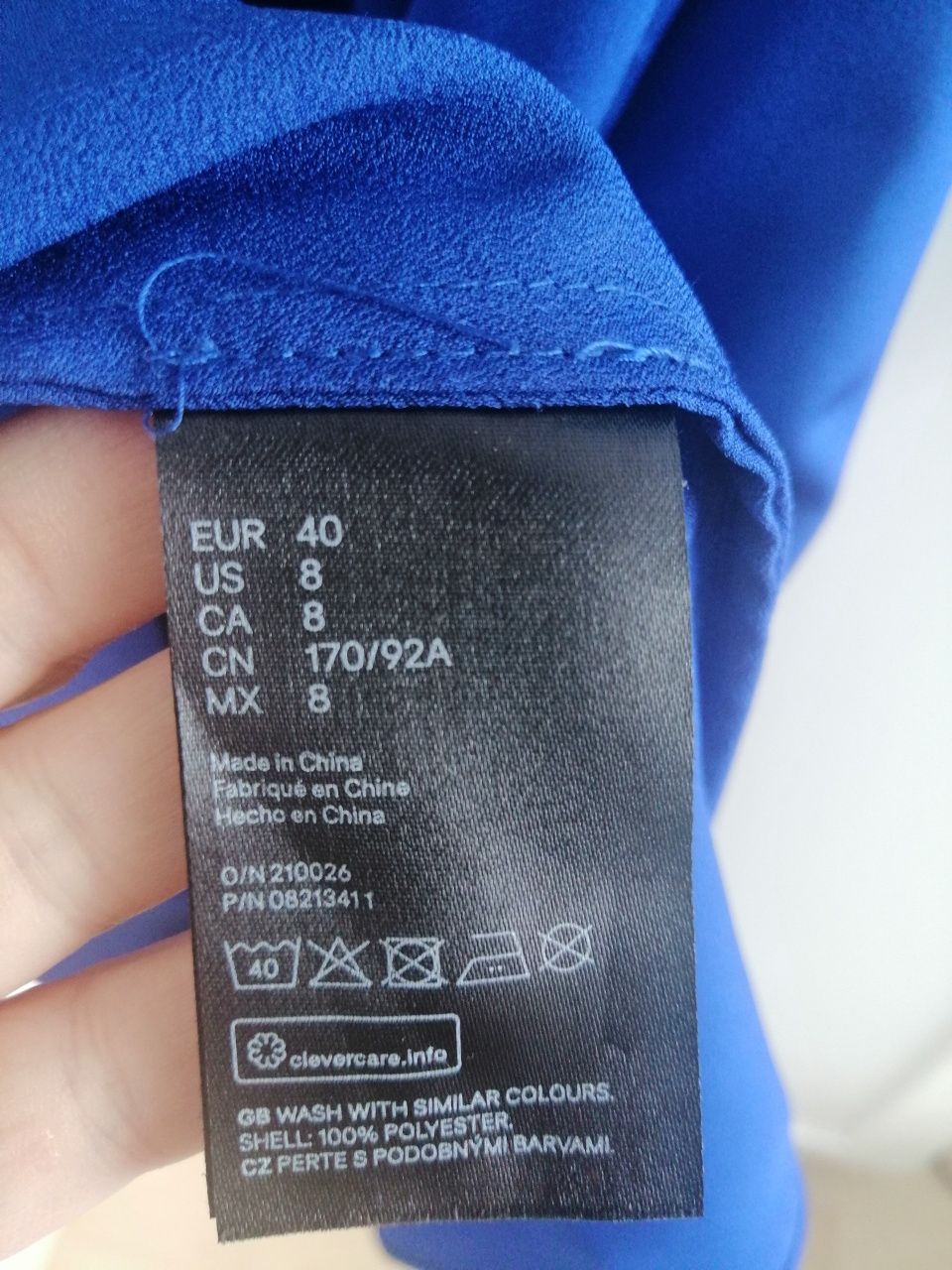 Sukienka kobaltowa niebieska H&M