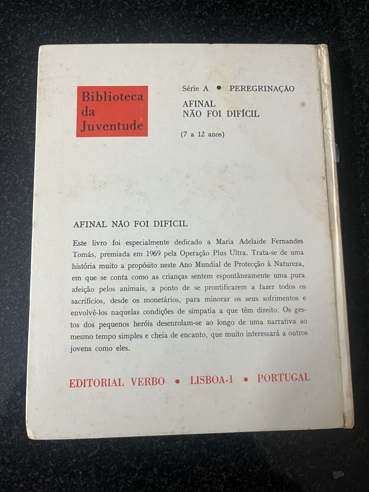 Livro “Afinal não foi difícil”