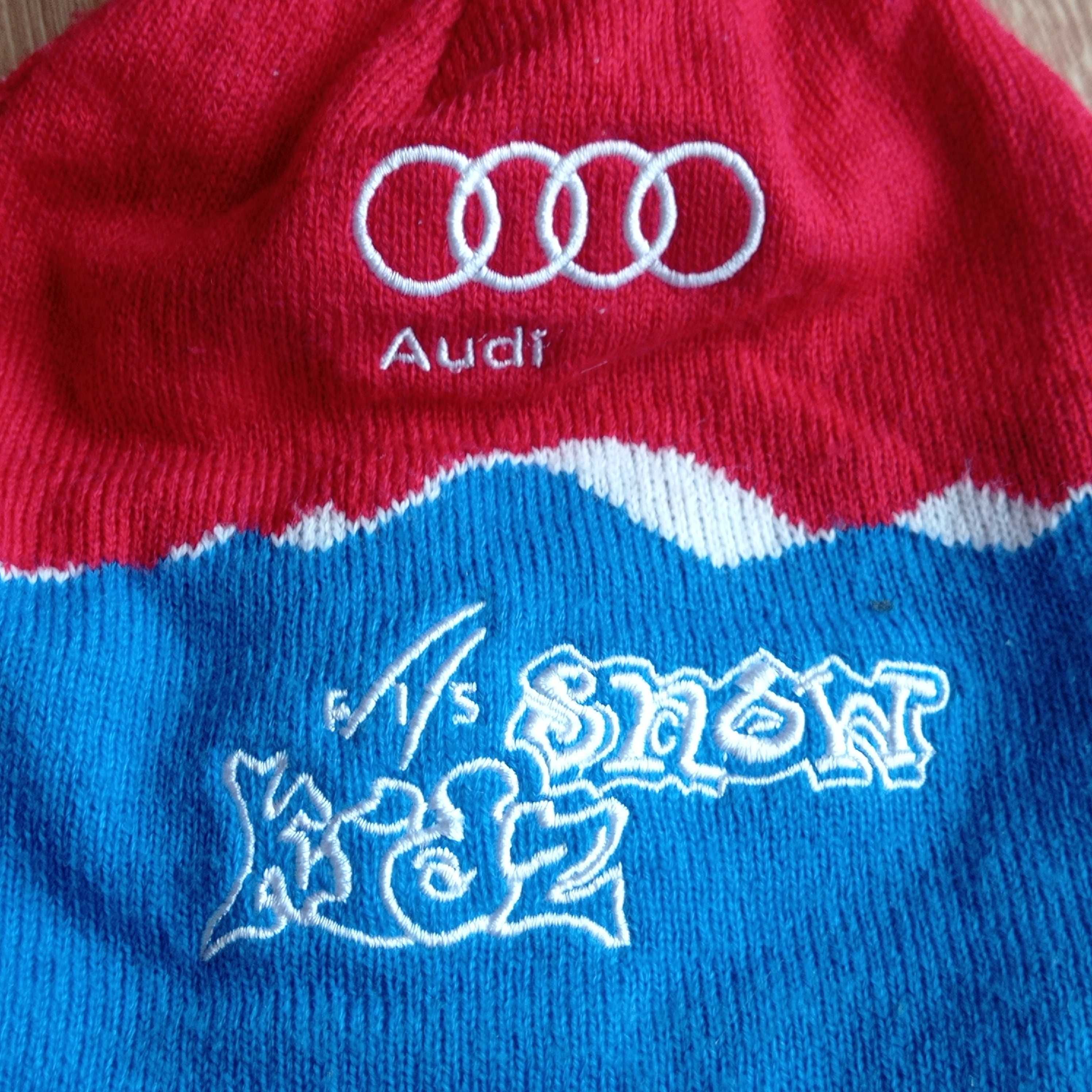 Audi FIS Snow Kidz czapka zimowa z pomponem dla dziecka unisex