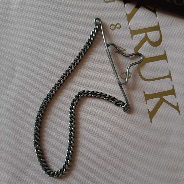 Unikat. W.Kruk srebrny naszyjnik/ozdoba do krawata