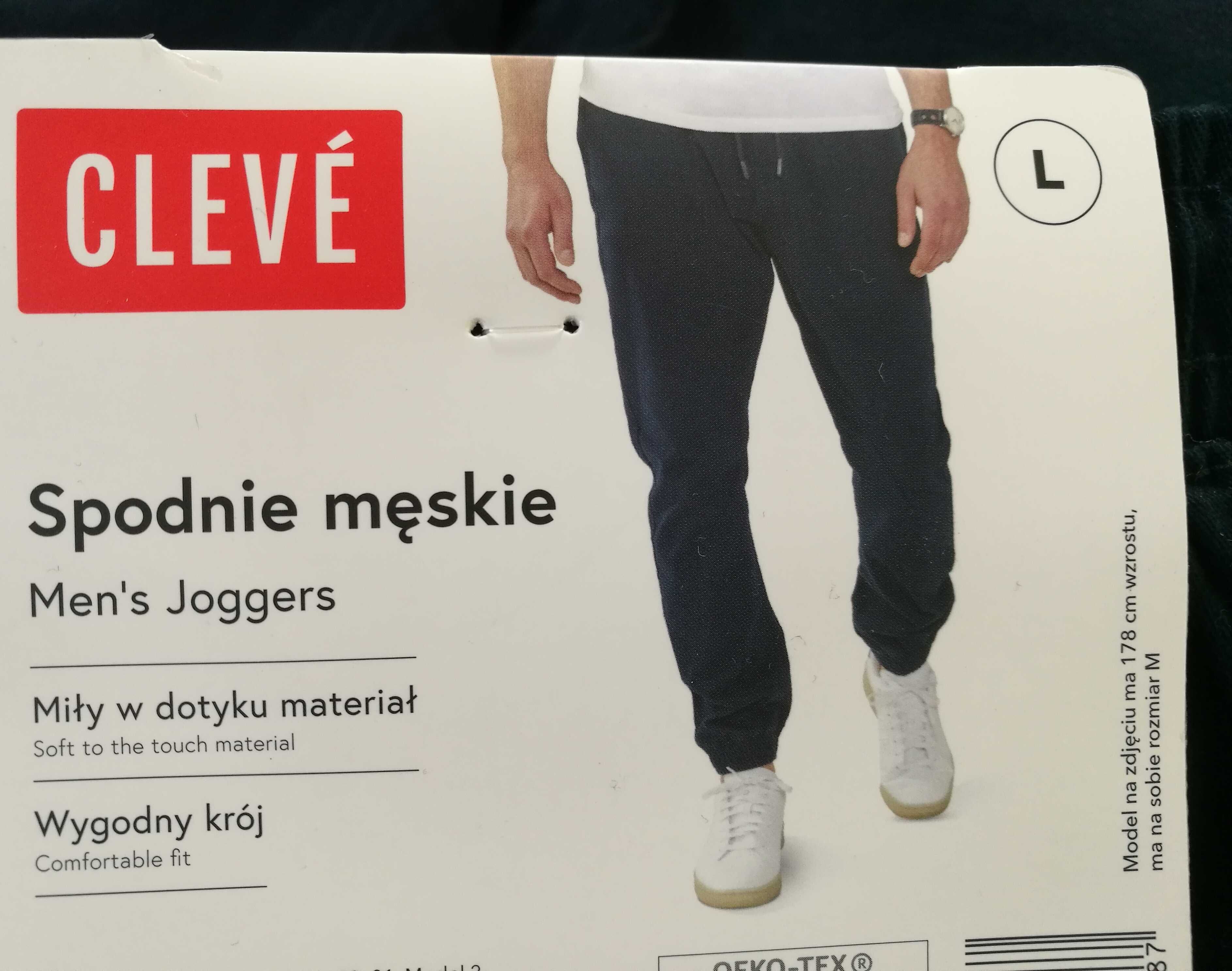 Nowe męskie spodnie jogger L granat