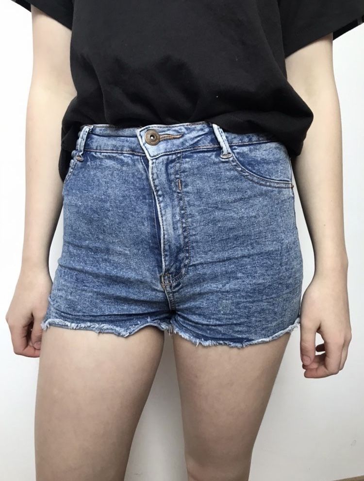 Spodenki szorty jeansowe high waist Bershka XS 34