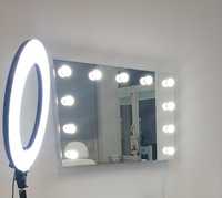 Lustro do makijażu 80x60 make UP Hollywood uszkodzone 
żarówkami Led t