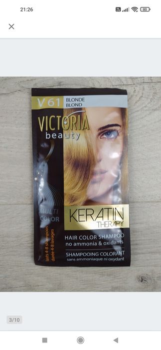 Victoria Beauty Szampon koloryzujący z keratyną V 61 BLOND 6 X 40 ml O