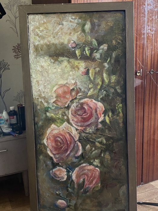 Картина  1110/65см  с рамкой ,масло , текстура