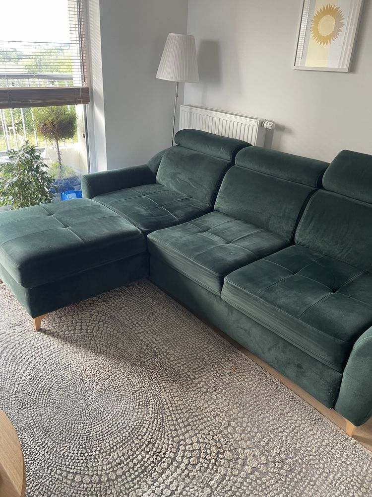 Sofa rozkladana zielona