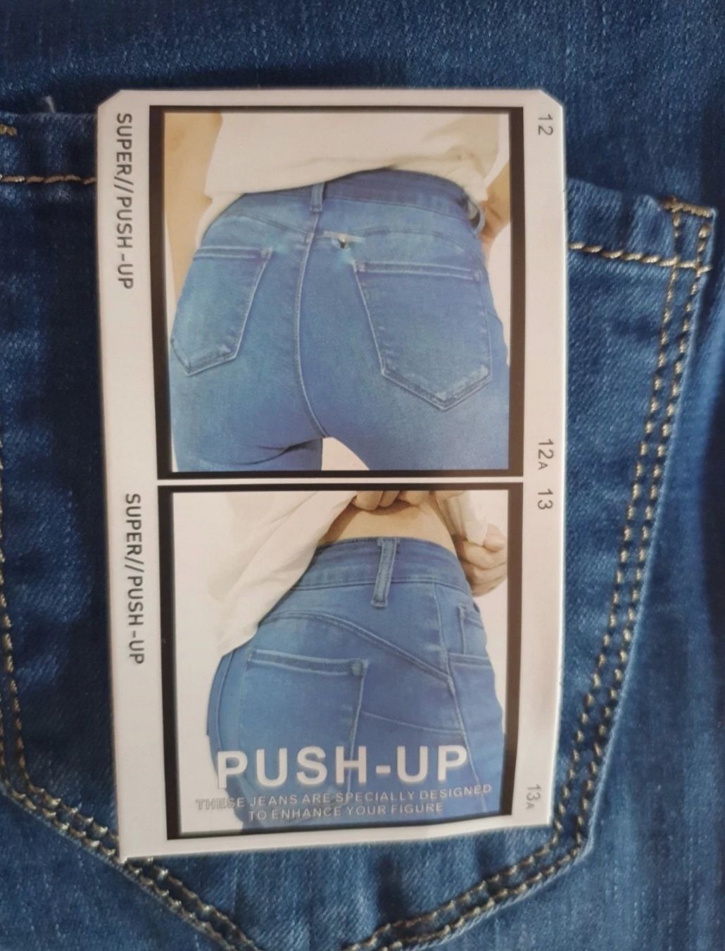 Calça de ganga Push-Up