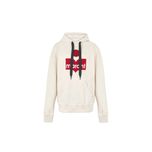 Худі Isabel Marant Étoile Mansel flocked-logo hoodie Ecru/Red