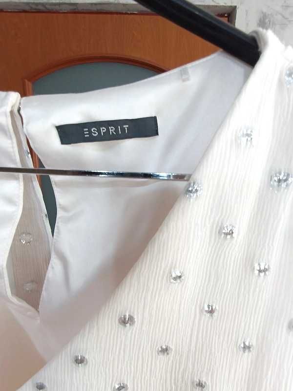 Esprit wizytowa sukienka 94% silk roz 36