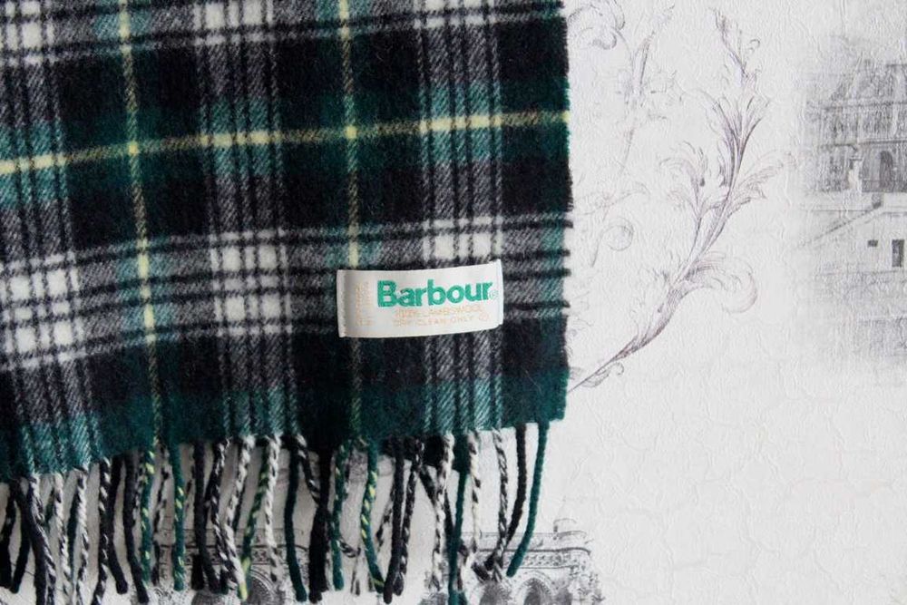 Шарф шерстяний Barbour Оригінал Шерсть ягнятка! Made in Scotland