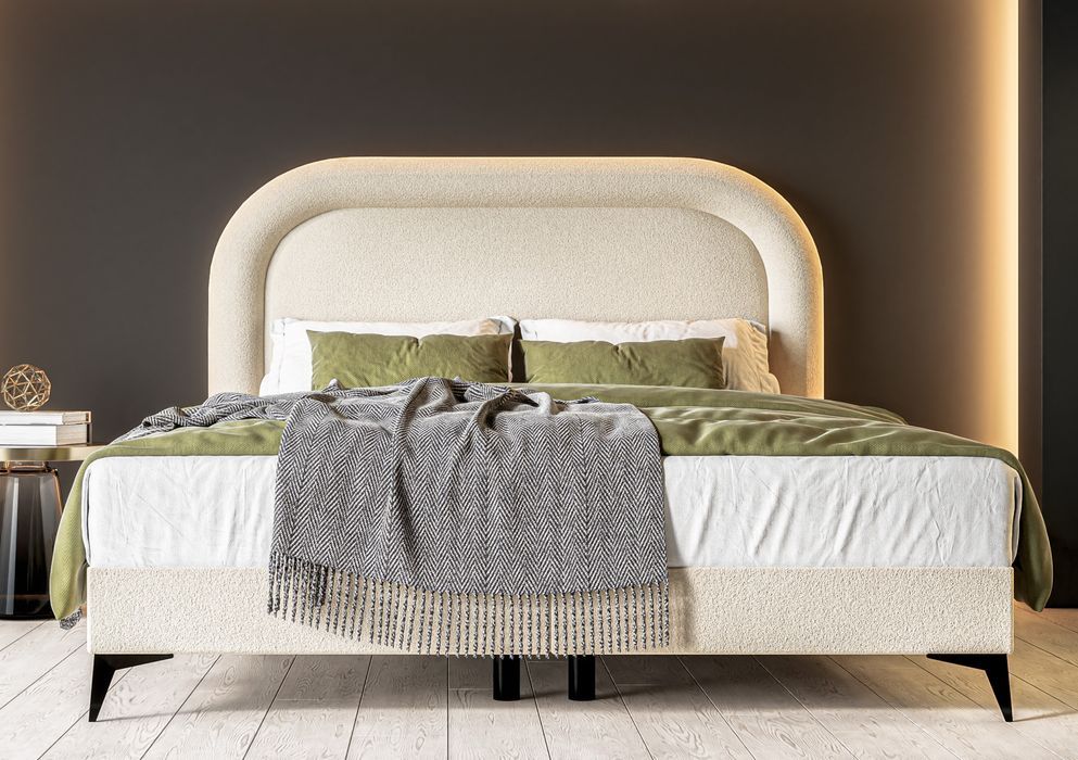 Łóżko kontynentalne MELA LAVERTO podnoszone 140x200