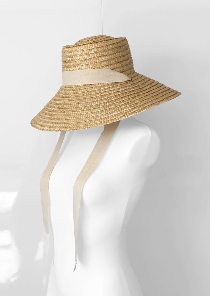 Kapelusz H&M słomkowy słomiany słowa cottagecore Jane Austen M 56