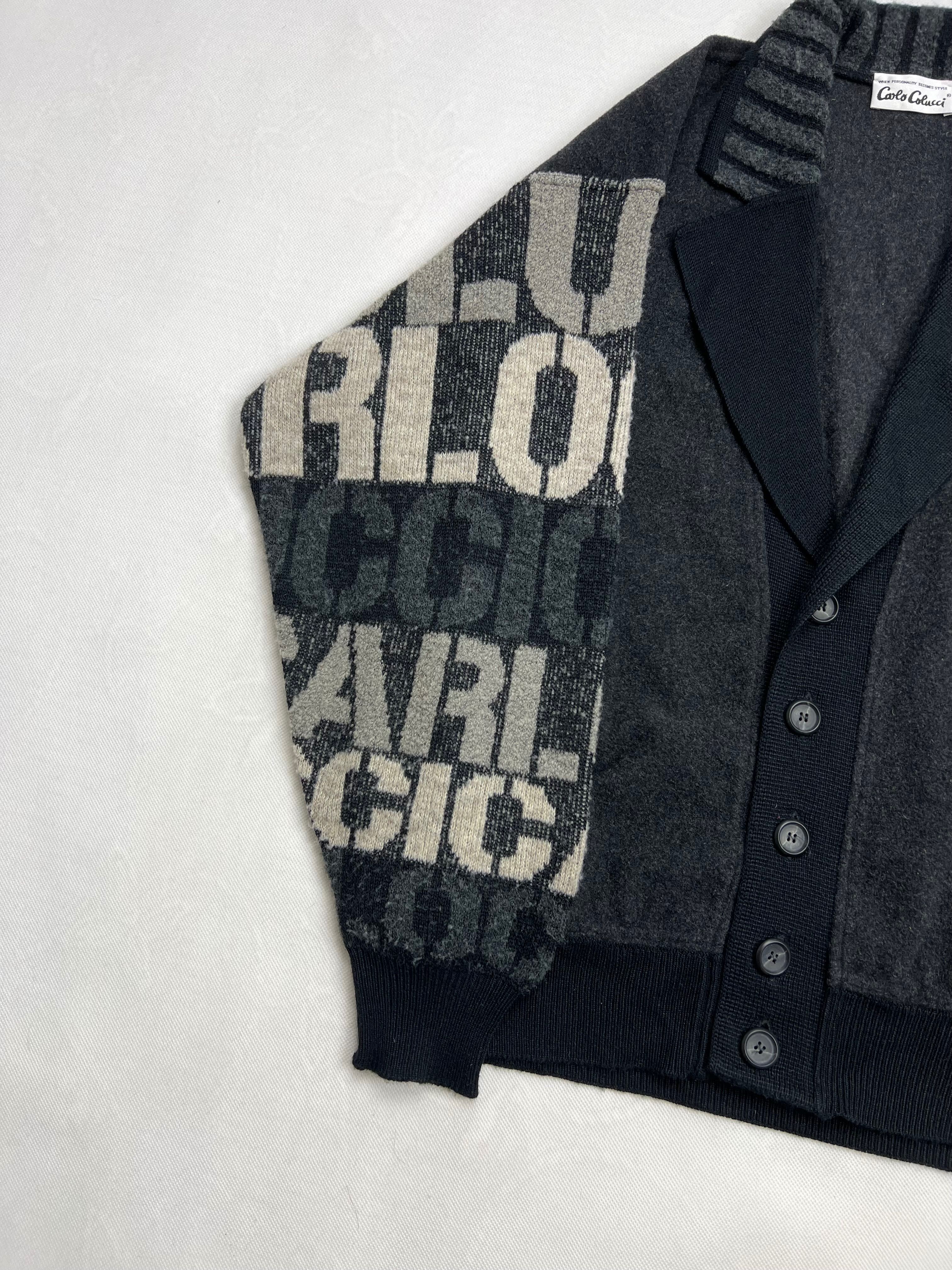 Kaszmirowy Kardigan Carlo Colucci Rare sweter wełna