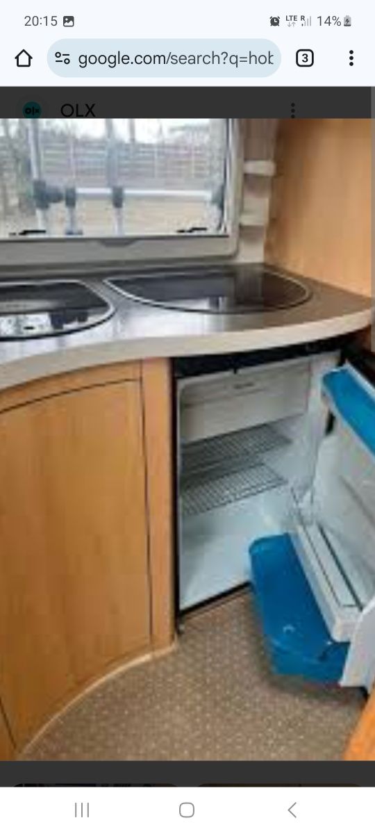 Przyczepa kempingowa HOBBY+przedsionek,środek jak nowy