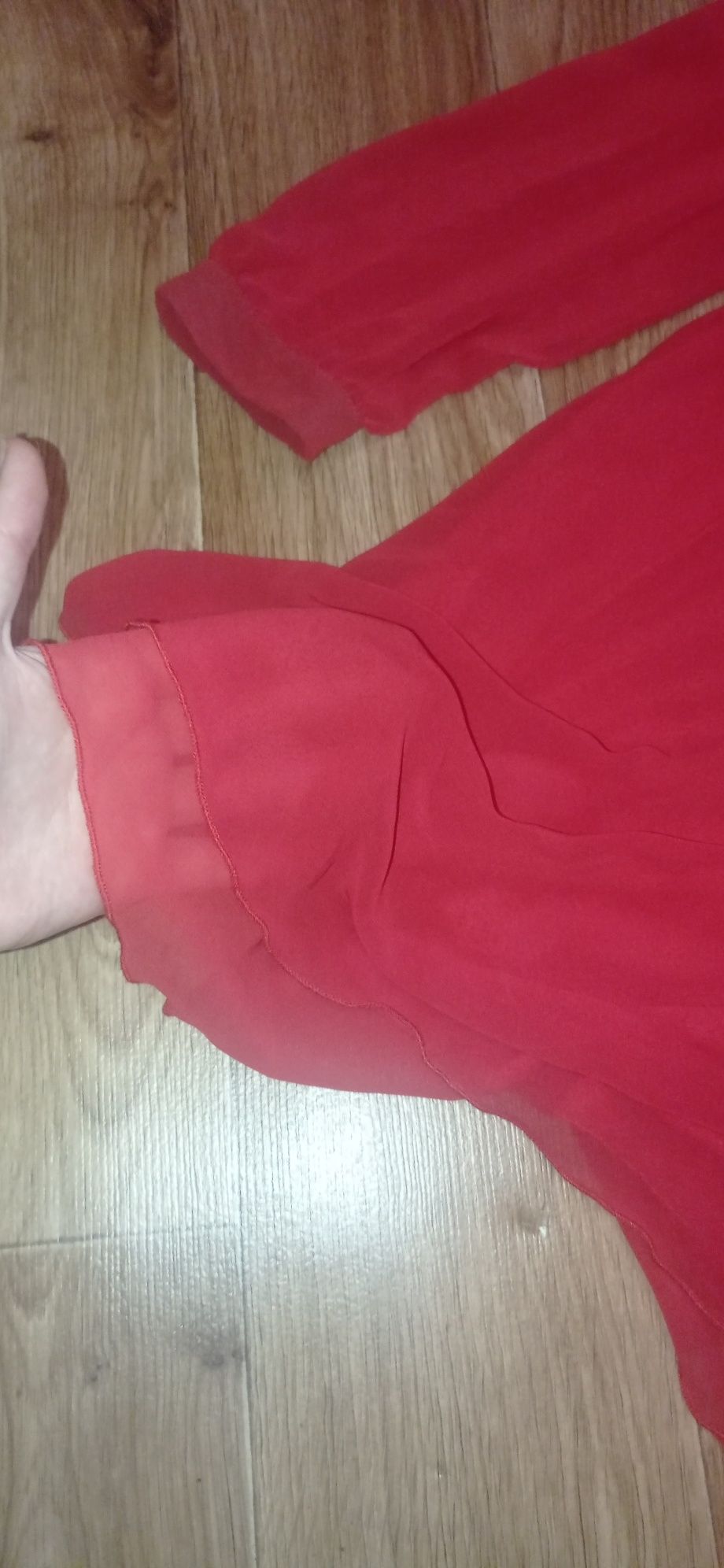 Сукня шифон червона, платье красное