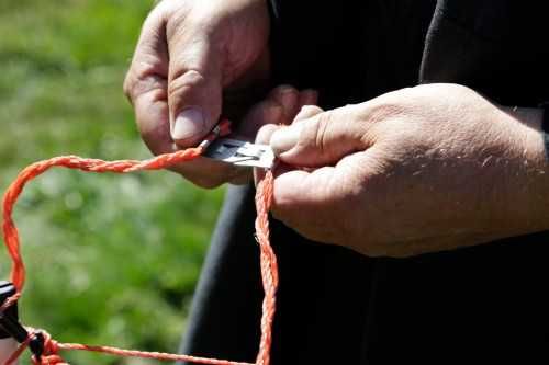 Siatka ogrodzeniowa elektryczna dla drobiu owiec , 50m-108 cm 2 szpice