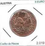 Áustria - - - 5 Euros - 2019 - - - Coelhinhos da Páscoa - - - Moeda
