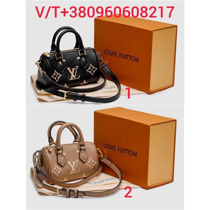 Сумка Louis Vuitton Speedy Nano Monogram Empreinte Bicolor