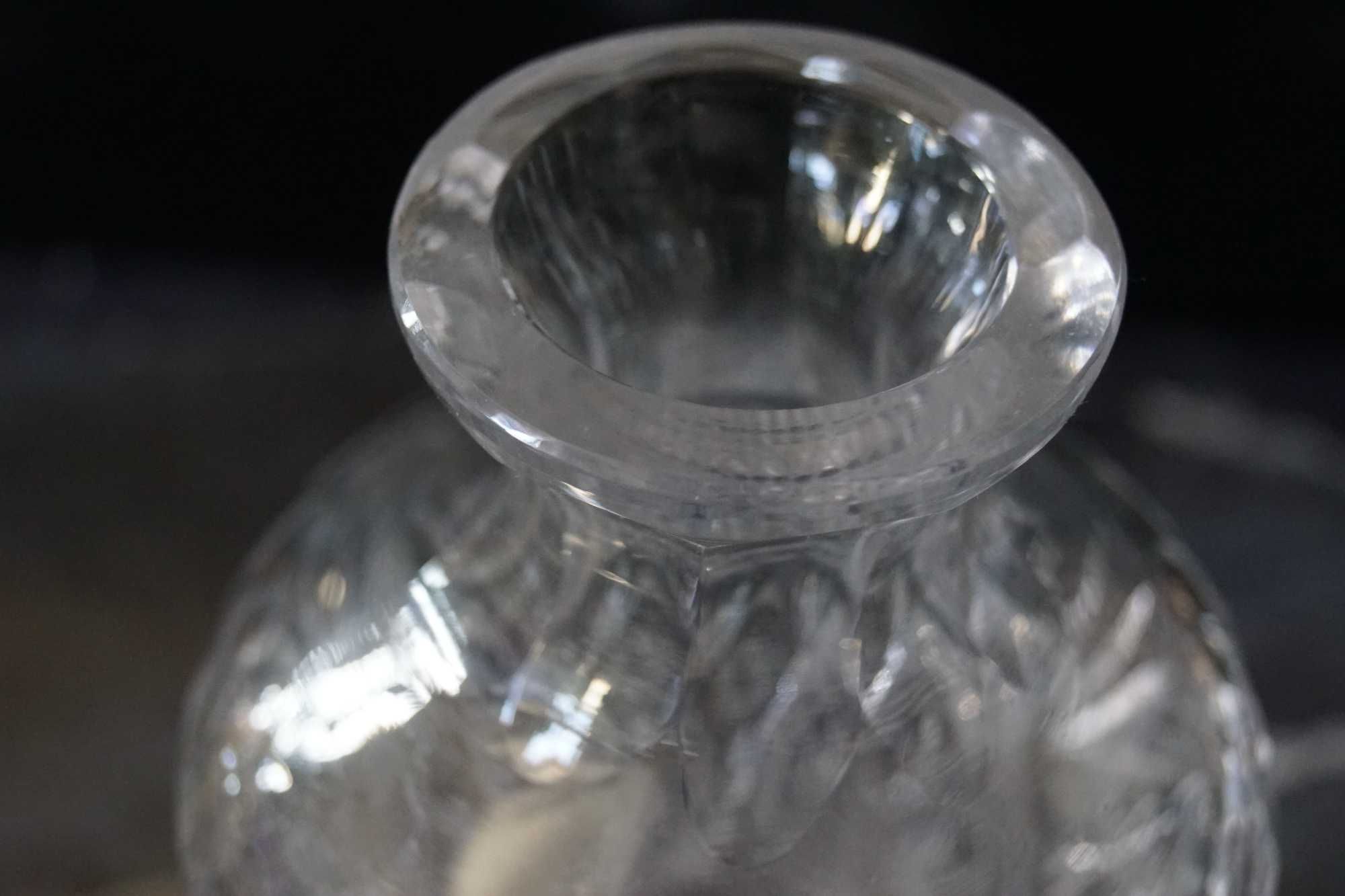 Duża efektowna karafka kryształowa 1,2 l. vintage PRL